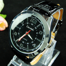 2015 Hot Brand Casual Sport Watch Men Luxury Round Dial Watches Leather Strap Quartz Wristwatch Clock Relogio Masculino