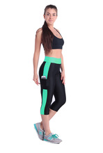 Hot sale women s sports knee length leggings pants fitness leggings exercise gym wear training leggings