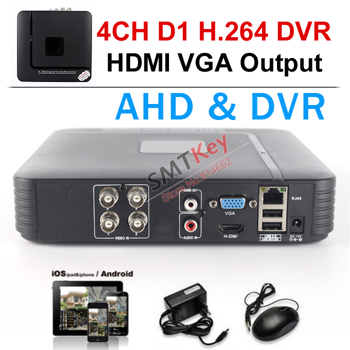 1080 P HDMI  DVR   DVR 4CH H.264  DVR  P2P  4CH  D1  DVR 