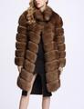 Real fur coat 2016 fox fur fashion 100 cm length coat the beauty of the collar