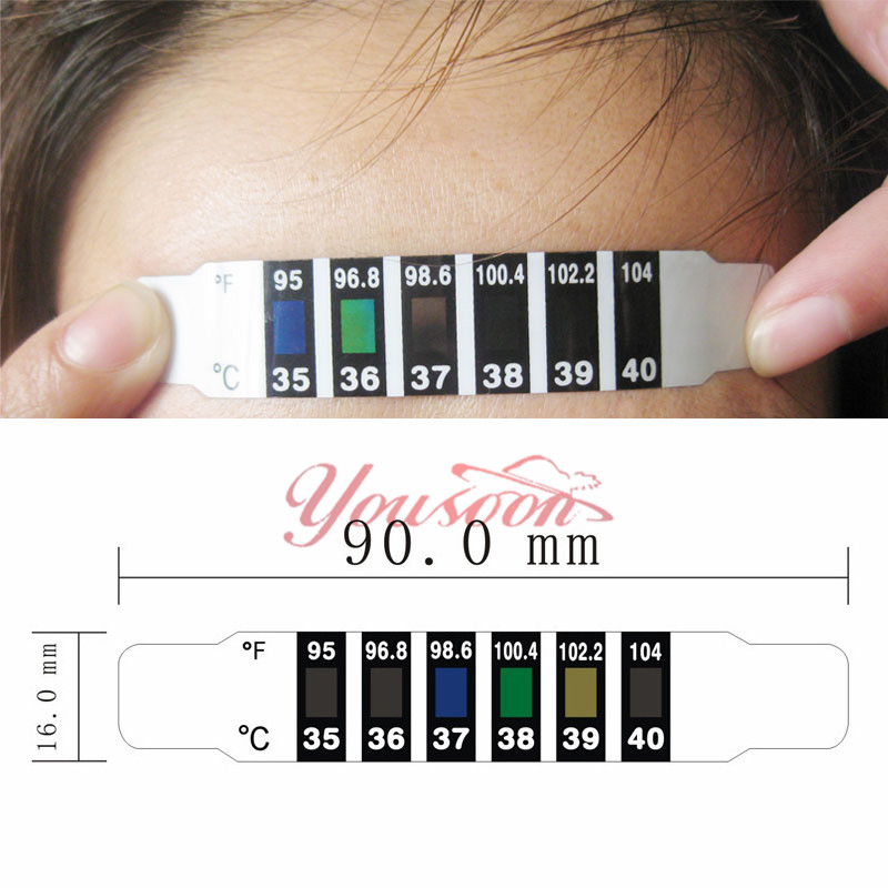 10pc super light thin color change Forehead thermometer font b Baby b font Thermometer Reusable Flexible