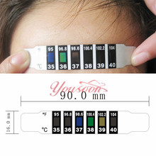 10pc super light thin color change Forehead thermometer Baby Thermometer Reusable Flexible Toddler Forehead Care Health Monitors