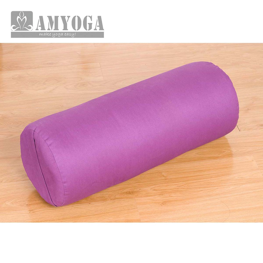 Фотография nice cotton cover PU foam classic round yoga bolster