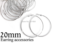 500pc/lot rhodium plated french circle hooks earrings