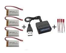 MJX T64 T04 T05 F28 F29 RC Helicopter parts 3.7V 1200mah Li-polymer battery*4pcs+charger box 5pcs/lot Free shipping
