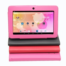 Leather Case Android 4 4 Tablets pc Quad Core WiFi Dual Camera Bluetooth 1GB 16GB 7