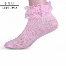 1 Pairs / Lot High Quality Girls Socks Breathable Mesh Cloth Empty Thread Kids Baby Princess Socks Summer Children’S Birthday