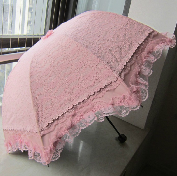 Lolita Style Lace Umbrella For Wedding Girls Princess Vinyl Uv Sunshade Parasol Rain Umbrella Sombrilla Parasol Parapluie Women