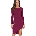 New arrival autumn women long sleeve Hollow out dress womens sexy bodycon dresses party night club