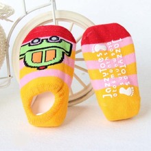 Small Car Printed Thicken baby boy floor socks non slip socks infant boy anti slip socks