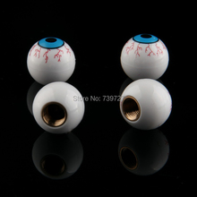 New Car Styling 4Pcs/Set Unique Blue Eyes Car Wheel Tire Valves Tyre Stem Air Caps Airtight Cover for Auto Car Free Shipping