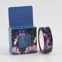 1 Pc / Pack Size 15 Mm*10m Diy Lotus Pond Washi Tapes / Masking Tape / Decorative Adhesive Tapes