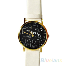 Men’s Women’s Numerals Mathematical Symbol Faux Leather Band Quartz Wrist Watch