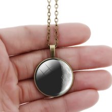 fashion necklaces for women 2014 Full Moon Necklace Glass Photo Necklace Bronze Glass Cabochon Necklace vintage