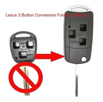 Replacement-Housing-Shell-Folding-Remote-Key-Keykess-Case-Fob-3-Button-For-Lexus-IS200-GS300-LS400