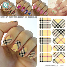 Ruikalong second generation move water make-up manicure nail sticker nail art decal sticker decorations-free Nail Polish KG003A