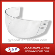 CE approved hot seller clear Outside Anti-scratch and Inside Anti-fog fashion PC material hockey visor
