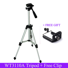 Weifeng WT3110A Tripod Aluminum With 3-Way 350mm-1020mm Universal Camera Tripod for DSLR Camera and for Iphone 6s with Free Clip
