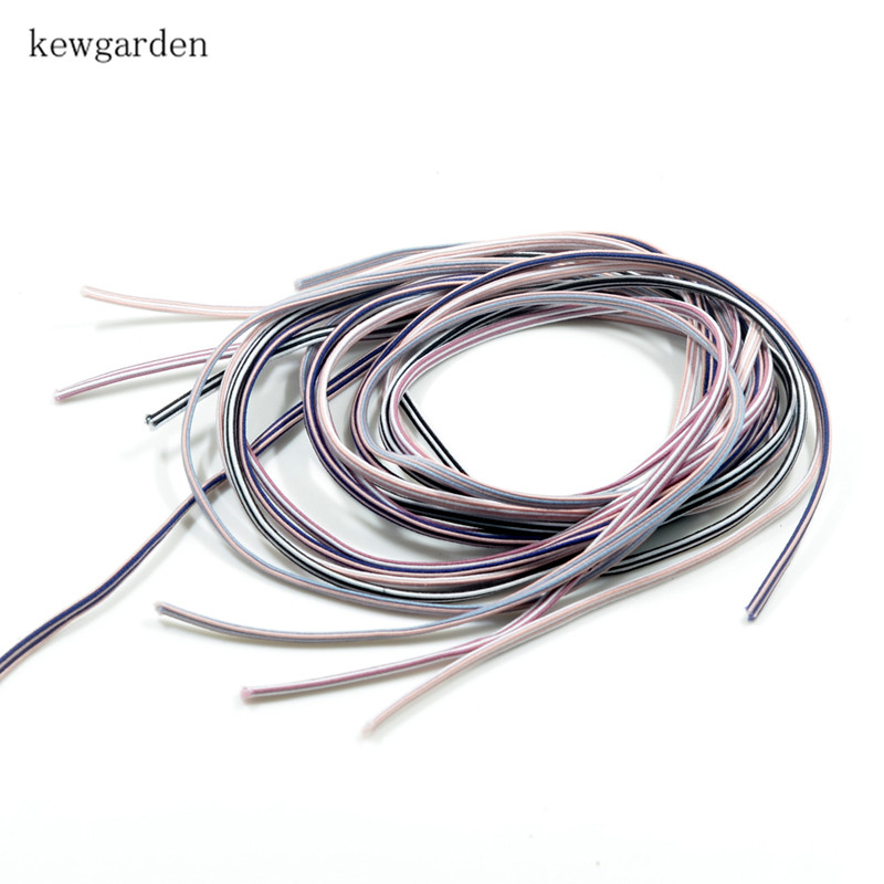 Description Picture 6 of itemKewgarden Stripe High Elastic Flat Rubber Band  1/8" 3mm DIY Hairband Satin Ribbon Handmade Tape Accessories 30 Meters