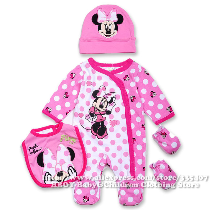 Free shipping 4pcs/set Brand Minnie mini Baby clothing ...