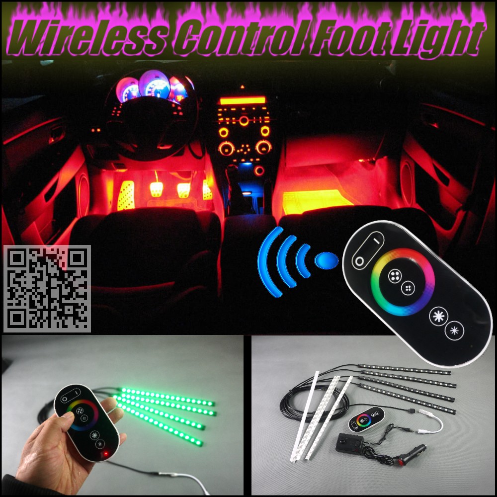 All Car Full Color LED Glow Interior Car Kit Under Dash Foot Floor Seats Accent Lighting
