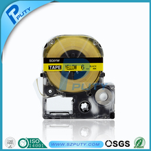 Compatible SC6YW 6mm Black On yellow Kingjim Tepra Tape Cartridge