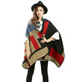 Women Scarfs 2016 The Geometry British Style Scarf Thicken Soft Winter Womens Scarfs Fashionable Poncho Pashmina