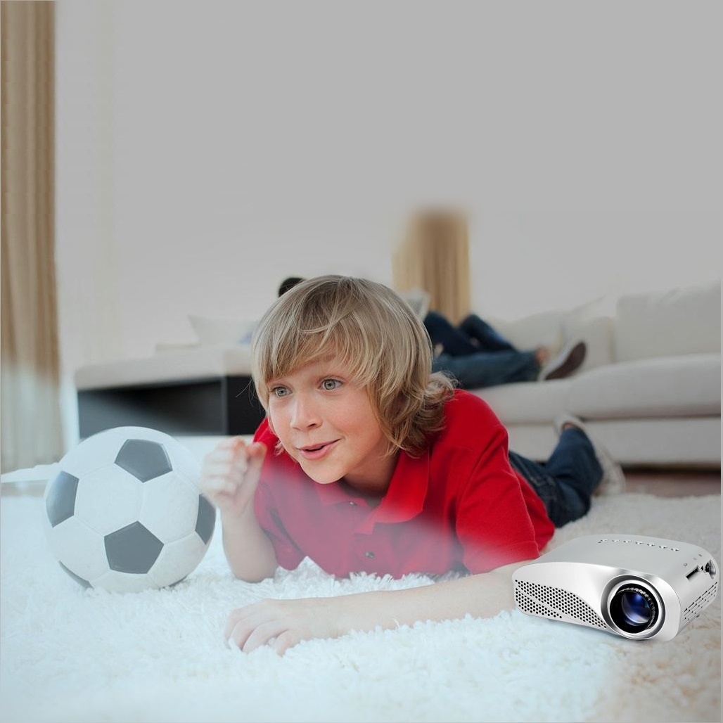 1080P Mini 3D Projector Multimedia LED Projector Home Education Cinema Video AV TV VGA HDMI USB
