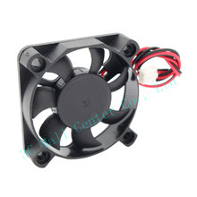 10pcs 50mm 50x50x10mm New Arrival 5010 Sleeve DC 12V 2 Pin Cooling Fan 12V 2Pin Brushless Cooling Fan for 3d printer Freeshiping