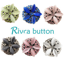D02333 Hot Wholesale 6 Color High Quality Charm Rhinestone Styles Alloy Ginger Snap Button Bracelets Woman Rivca Snaps Jewelry