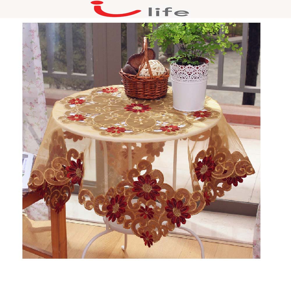 For Round table round table size Decor Table Covers Wedding Embroidered Flag  Cloth Runner  runner