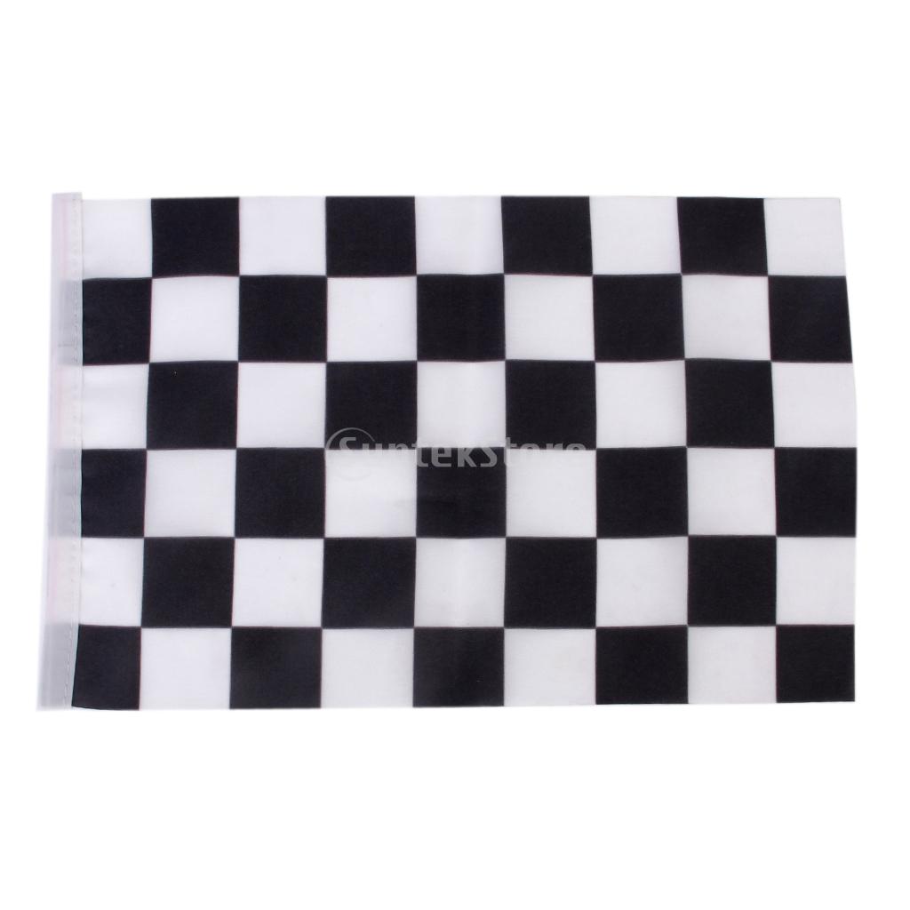 Black White font b Chequered b font Formula One F1 Racing Banner Hand Waving Flag 12Pcs