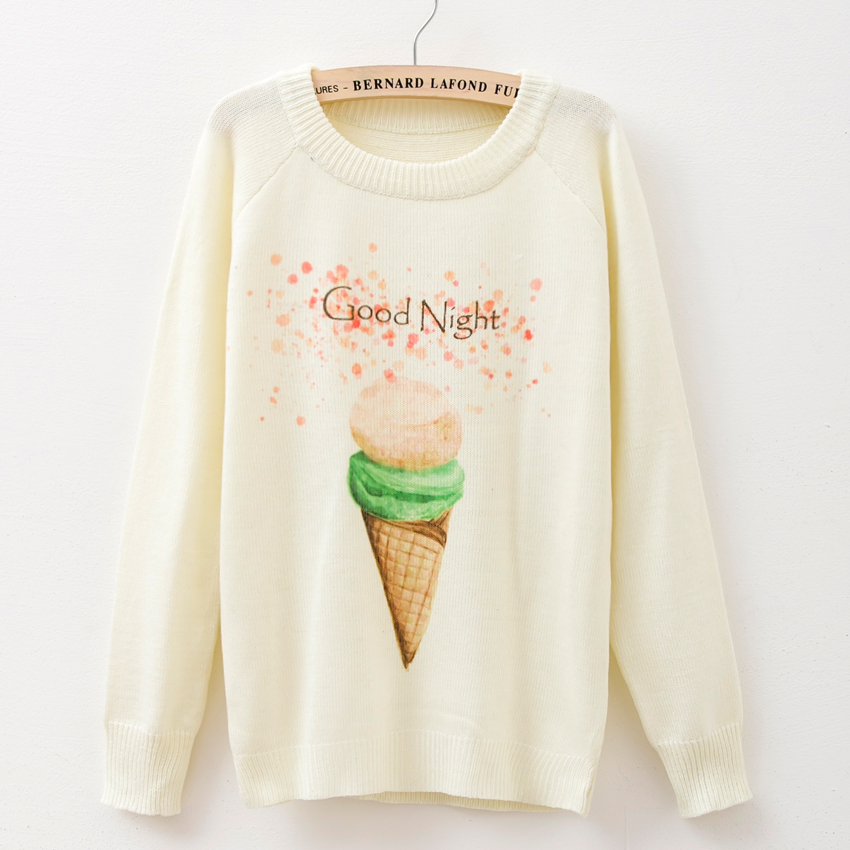 2015 the new sweater knit printing large code rou...