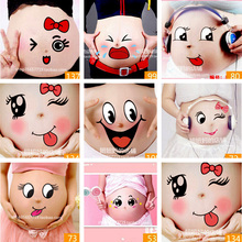 Retail Lactation Belly Stickers Cute Photography Props Woman Pregnant Smiling Face Belly Stickers Mum Maternity Accessories
