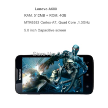 Original Lenovo A680 5 0 MTK6582m Cheap Quad Core Mobile Phone Android 4 2 Dual SIM