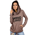 Trade Dress Aliexpress Eaby Hot Stamp Letters Hooded with Double Collar Long Sleeved Loose Casual T