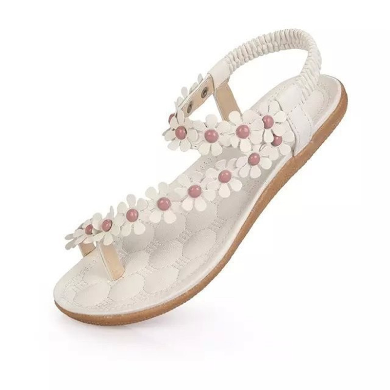 2016 scarpe donna sandali Della Boemia delle Donne di estate scarpe sandalo pizzicare il nuovo clip toe fiori piatto edizione del han con spiaggia scarpe