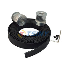 2pcs 20 Teeth 3M Timing Pulley 16mm Bore 5mm 6mm 6.35mm 8mm 12mm &2Meters 3M Polyurethane with Steel Core Timing Belt Width 15mm