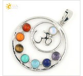 7 Chakras Natural Stones Jewelry Necklace