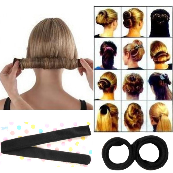 1ピース新しいファッションdiyヘアスタイリングアクセサリー赤ちゃんドーナツ旧フォームフレンチツイストマジックおだんご
