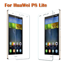 9H Arc Tempered Glass For huawei P8 lite Screen Protector Oleophobic Coating Explosion-Proof Protective Film Free shipping