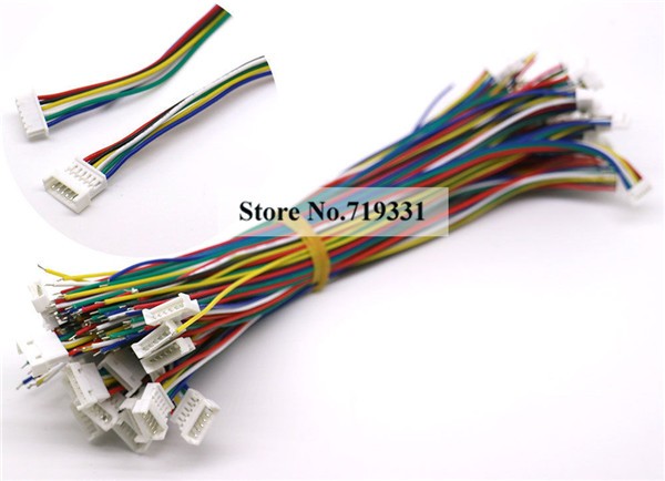 6 PCS 6 PIN JST GH Connectors on Both Sides with 200mm length Wires US SHIPPING 