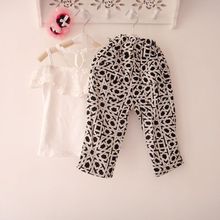 2014 Hot selling fashion baby girls clothes set children and kids clothes suit shirt pants sets