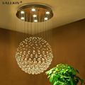 VALLKIN Modern LED Crystal Pendant Lamps Ceiling Chandeliers Fixtures with Multi size Ac 100 to 240v