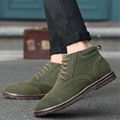 Brand Autumn Winter High Quality Men Shoes Boots Casual Fashion Warm British Bullock High Cut Lace