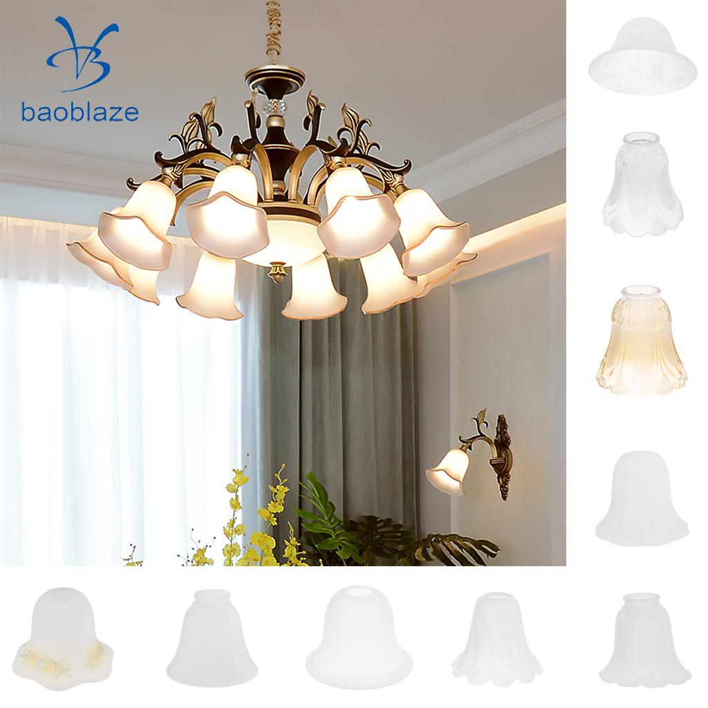 1 Frosted Ruffled Light Globes Glass Tulip Chandelier Ceiling Fan Shade 