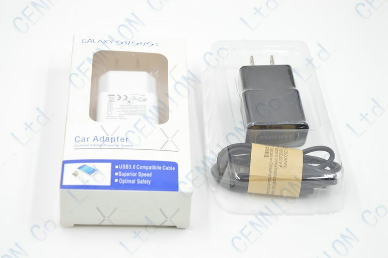 2 in 1 Kits EU US plug wall charger adapter micro V8 USB cable for Samsung