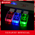 YUFANYF 2017 pendrive 3 colors Red blue green LED Volvo car LOGO USB falsh drive 4GB