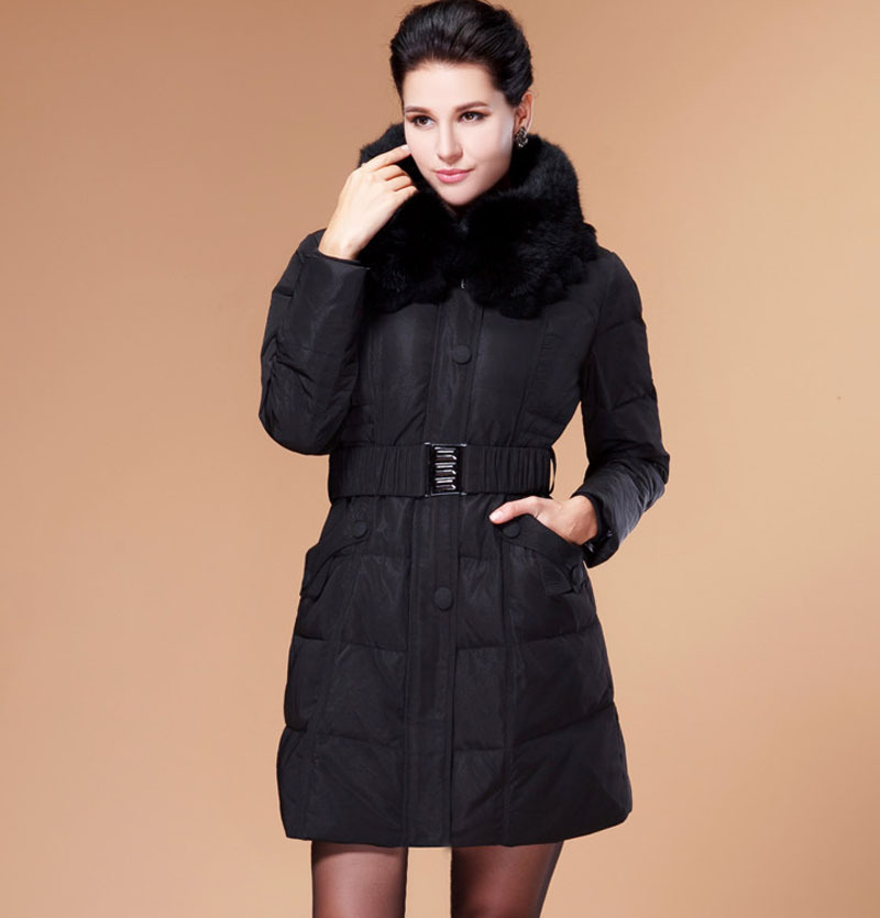 2015 Parka Winter Jacket Women plus size hooded fur collar plus size Thickening duck Down Coat Long Down Jacket Women BL858