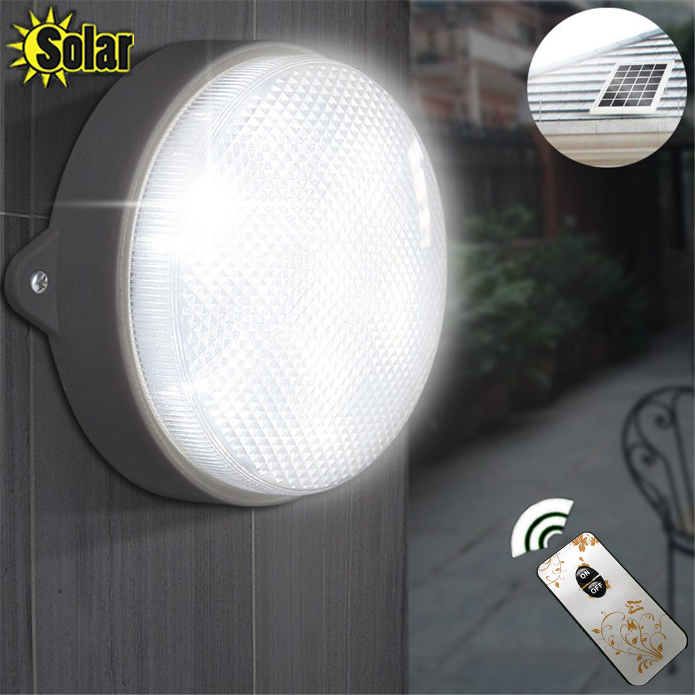 Solar Lights Garden Wall Lamps Solar Powered 9 LED Ceiling Lighting Outdoor Solar Street Light with IR Remote Control